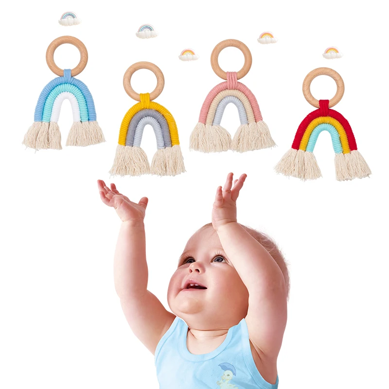 Детский Прорезыватель для зубов плетеная хлопковая веревка ручная работа