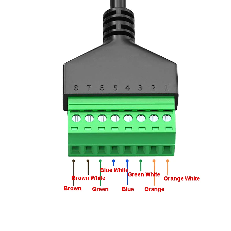 1 шт. 20/30 см RJ45 Ethernet папа на 8-контактный AV-терминал винтовой адаптер конвертер блок