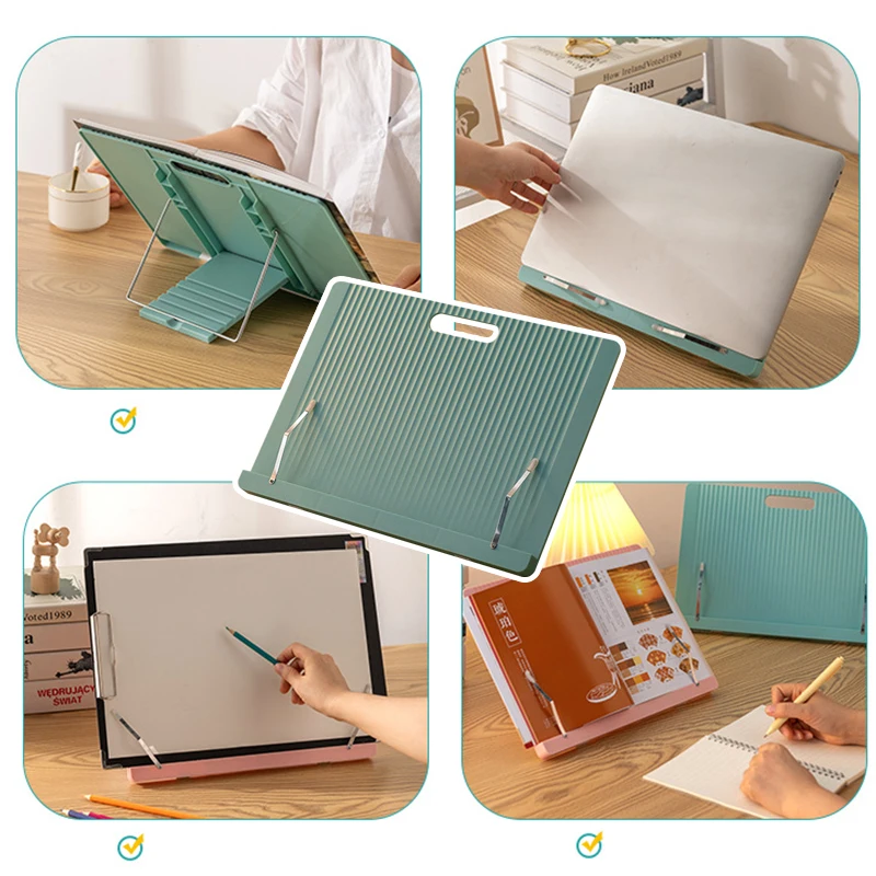 Регулируемая портативная подставка для чтения книг полка рецептов складной