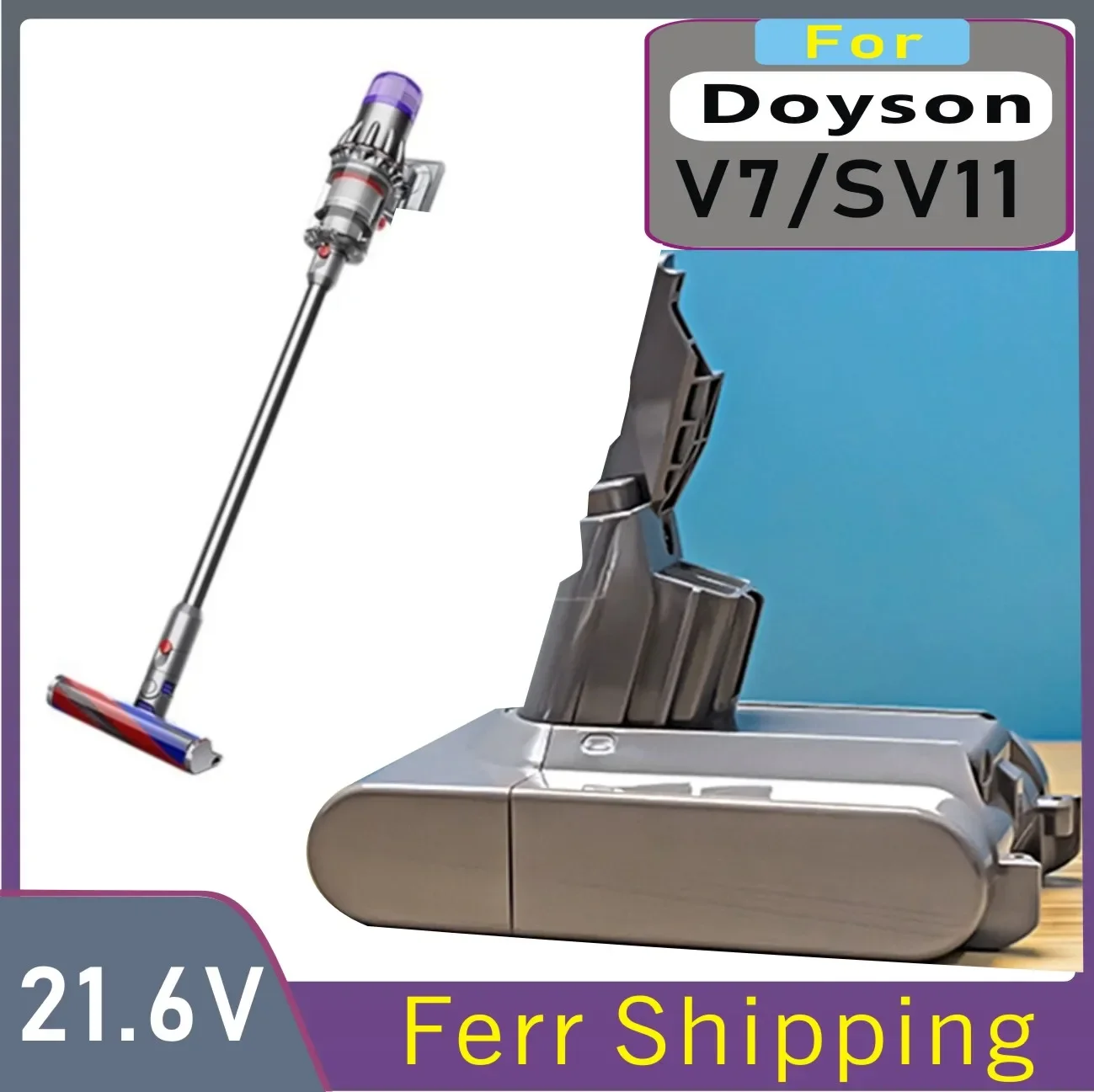 2025年新型 Dyson V7/SV11シリーズ掃除機バッテリー対応 21.6V 28000mAh 充電式 Dysonバッテリーアクセサリー