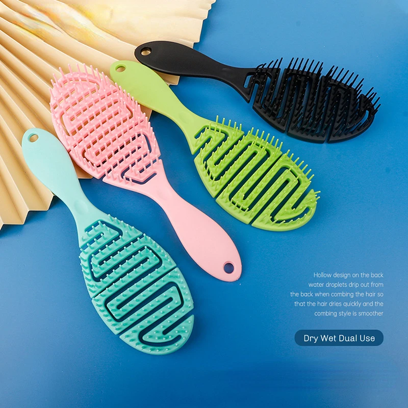 

Hollow S-shaped Scalp Massage Comb Womens Household Wet Dry Long Hair Curly Hair Styling Comb Anti-detangling Hairdressing Brush