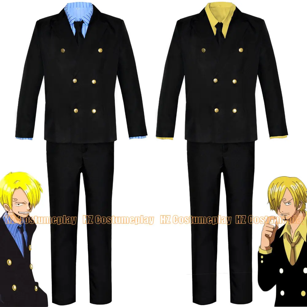 

New Arrival Sanji Full Set Suit Performance Shirt Pants Coat for Unisex Adult Kids Halloween Party Cosplay Costume