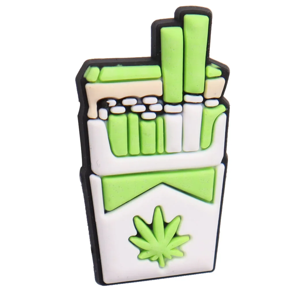 Новое поступление 1 шт. Зеленые Подвески для обуви аксессуары из ПВХ с листьями