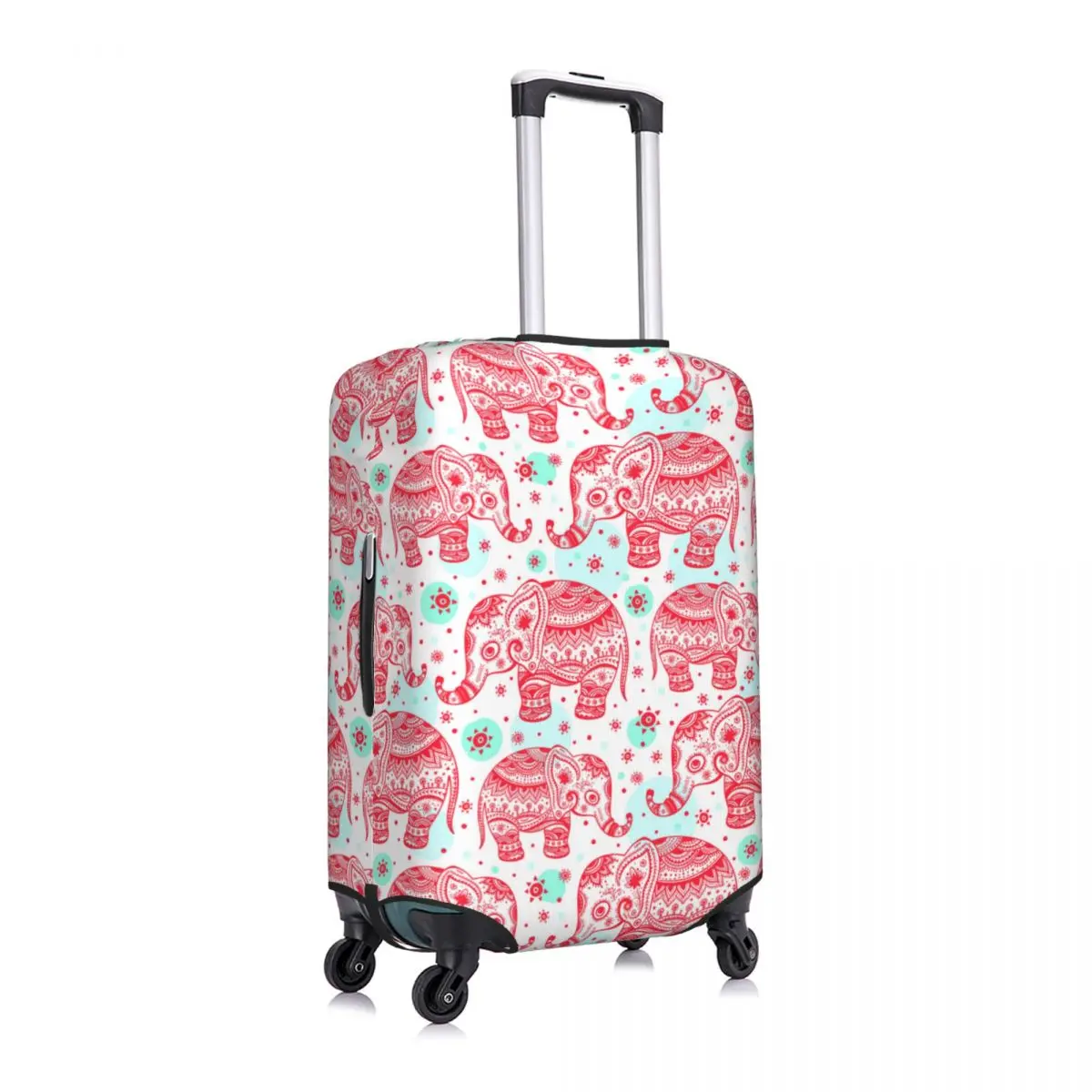 

Ethnic Elephant Luggage Cover Spandex Suitcase Protector Fits 19-21 Inch