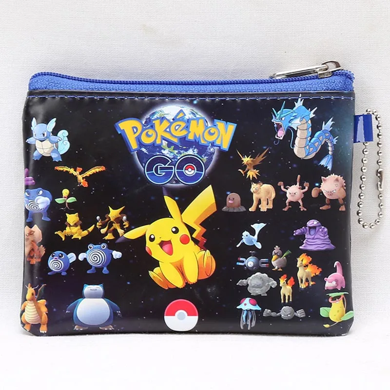 

Новый креативный Кошелек для монет Pokemon Go Pikachu, Детский кошелек из искусственной кожи на молнии, Женский кошелек, сумка для ключей с животным...