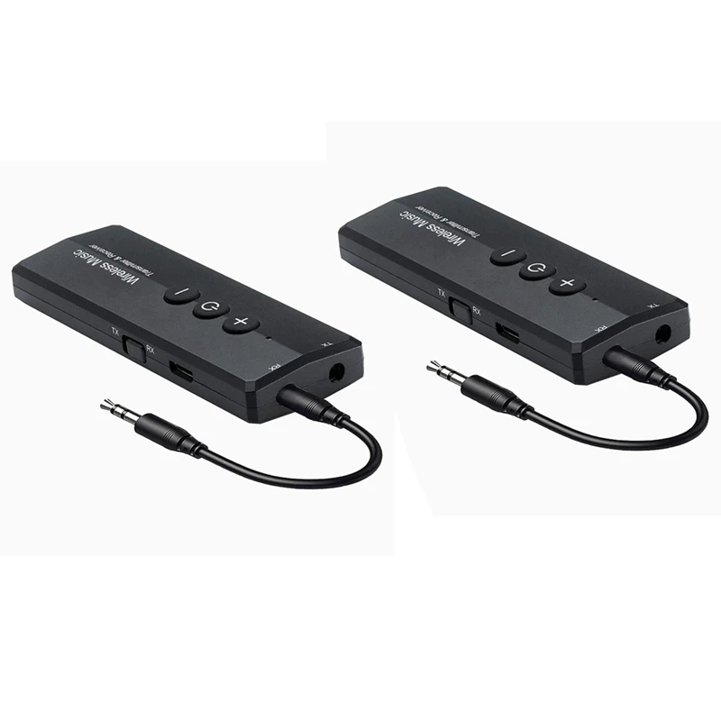 

Приемник-передатчик Bluetooth 5,0, 2 шт., 3-в-1, беспроводной аудиоадаптер 3,5 мм для ТВ, ПК, наушников, домашней звуковой системы, автомобиля