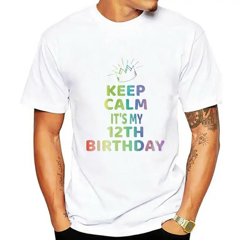 

Camiseta de cumpleaños para hombre, ropa para mujer, regalo para niña de 12 años, Keep Calm It's My Birthday