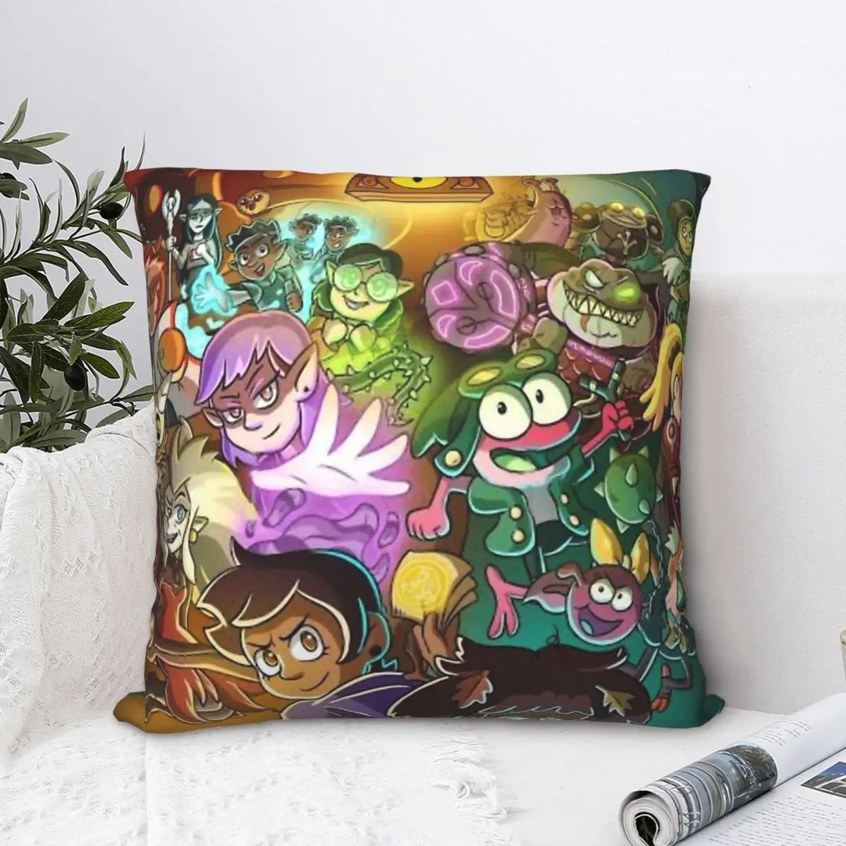 

Подушка Magic Cojines с изображением совы, x амфибии, декоративный рюкзак для дома, дивана, стула