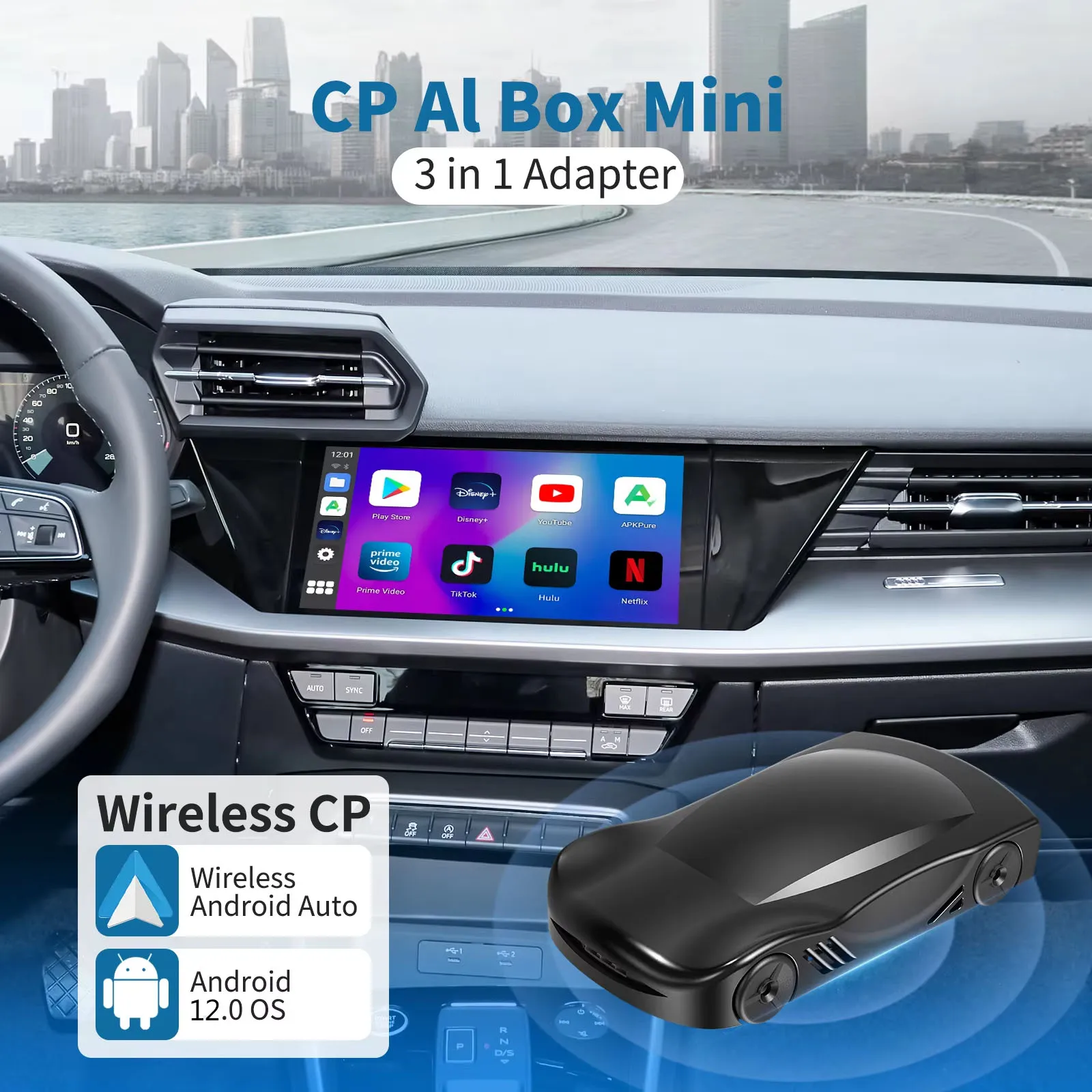 Leranda C6SE беспроводной адаптер CarPlay Car Play AI Box для IOS Android Auto поддержка расширения