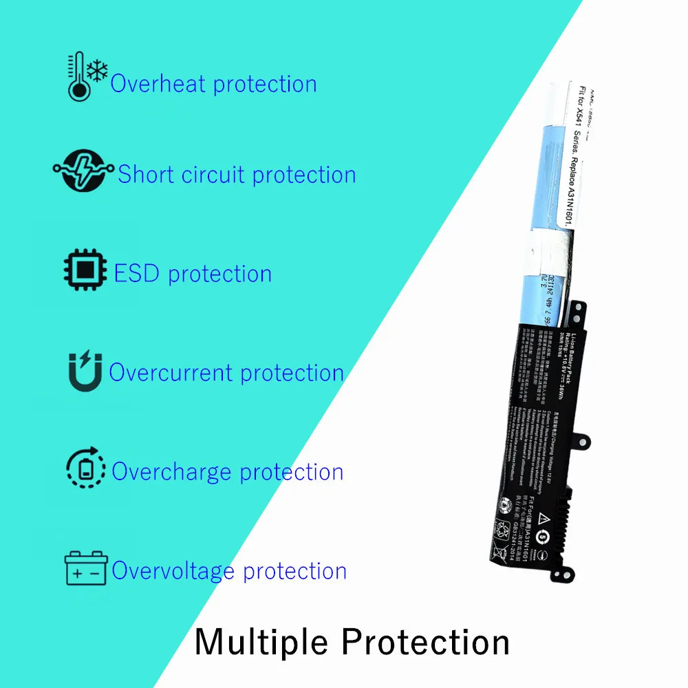 Аккумулятор для ноутбука 3ICR1966 для ASUS VivoBook F541UA R541UV X541SA X541SC R541UJ X541U X541UA X541UV A31N1601 (art.: 3920d898fa1a5) - 3920d898fa1a5