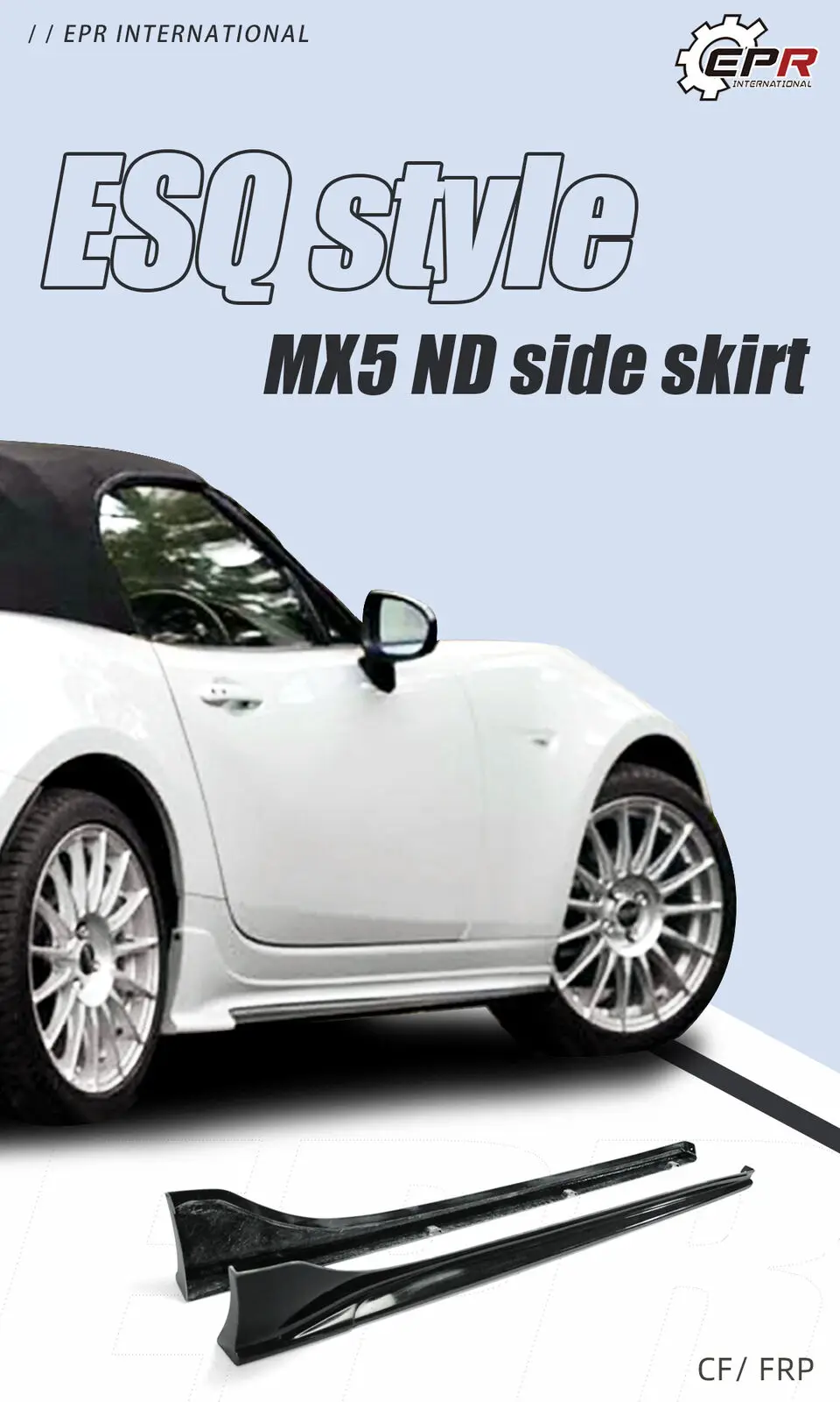 

(Отправка из США) для MX5 ND5RC родстер Miata ESQ стиль углеродное волокно боковая юбка боковая губа