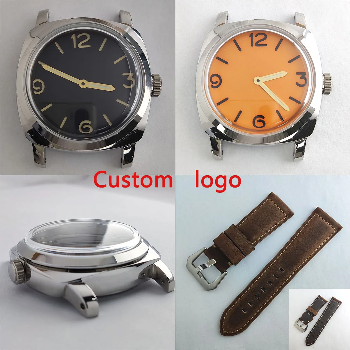 

45mm ST6497 mobile case Stainless steel case Men's manual mechanical dial replacement parts