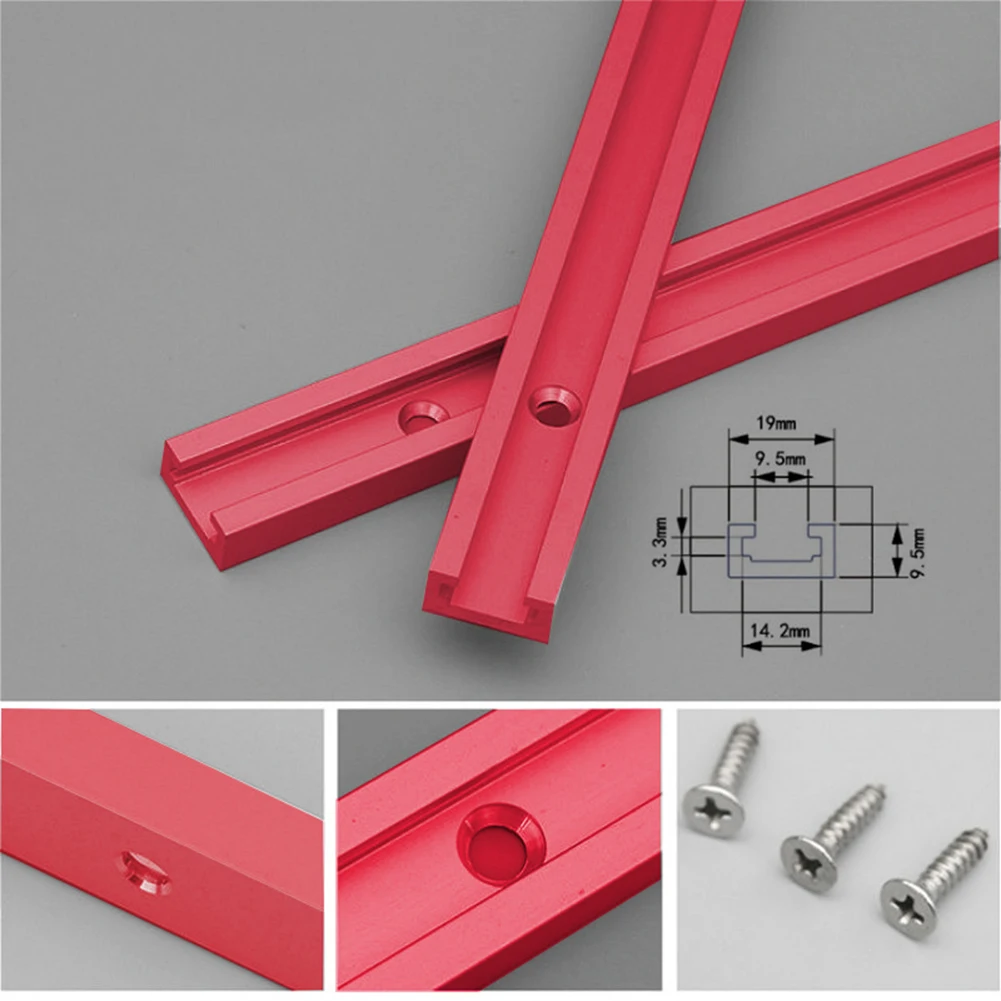 

300MM-600MM Aluminium Alloy T-Tracks Slot Miter Track Jig Miter Bar Slider DIY Woodworking Tools For Router Table Bandsaws