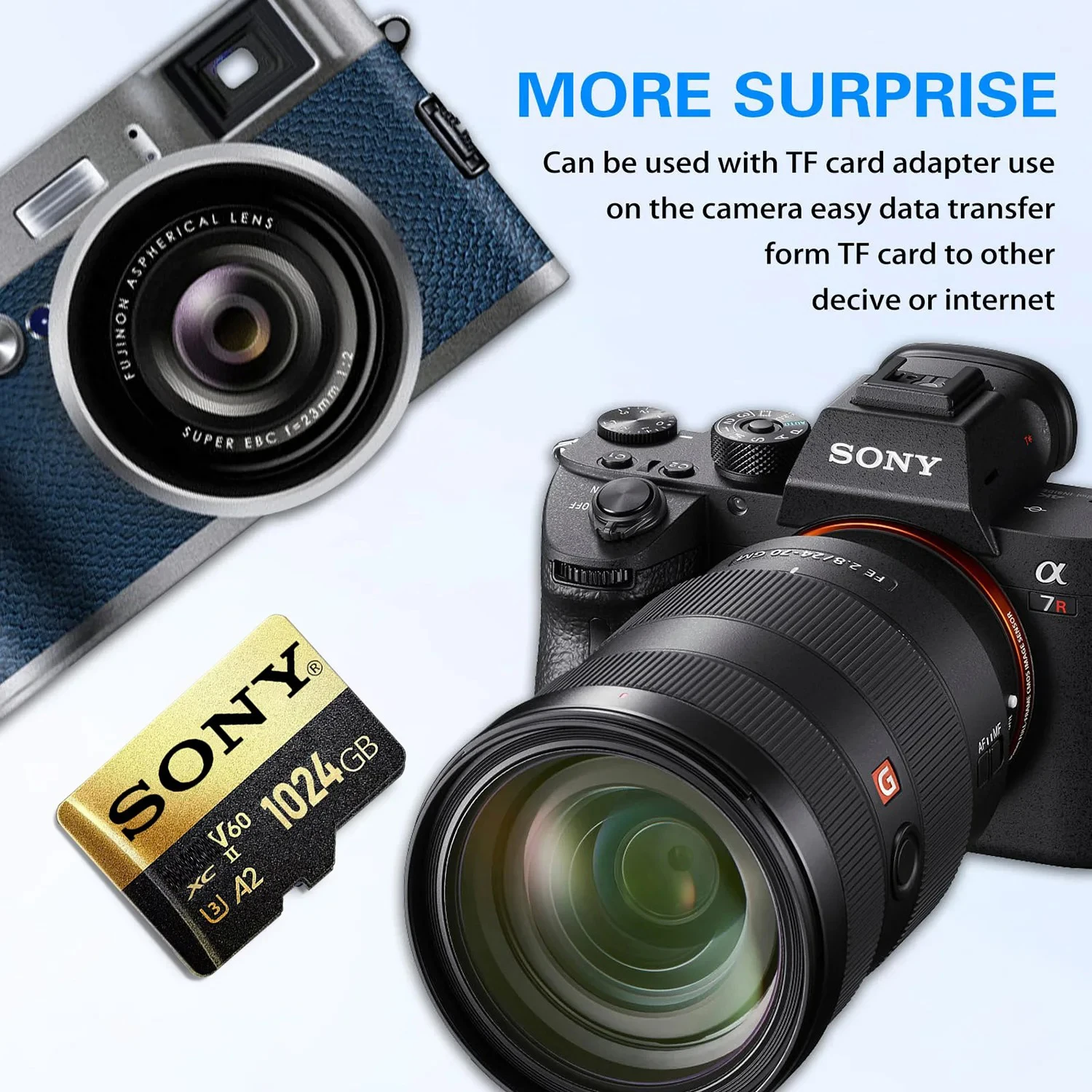 Фото Карта памяти SO-NY Micro SD 1 ТБ 512 ГБ, высокоскоростная SD-карта 256 ГБ C10, флеш-карта TF для телефона, камеры видеонаблюдения, MiniSD 128 ГБ 64 ГБ №3