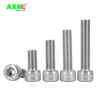 5 50pcs m1 6 m2 m2 5 m3 m4 m5 m6 m8 din912 stainless steel 304 hex socket cap head screw or grade 12 9 steel metric allen screws