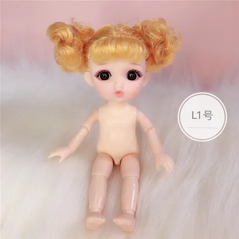 17 см, 8 очков, милая девушка BJD с ртом, 3D настоящие глаза, 13-шарнирная игрушка, кукла-корпус
