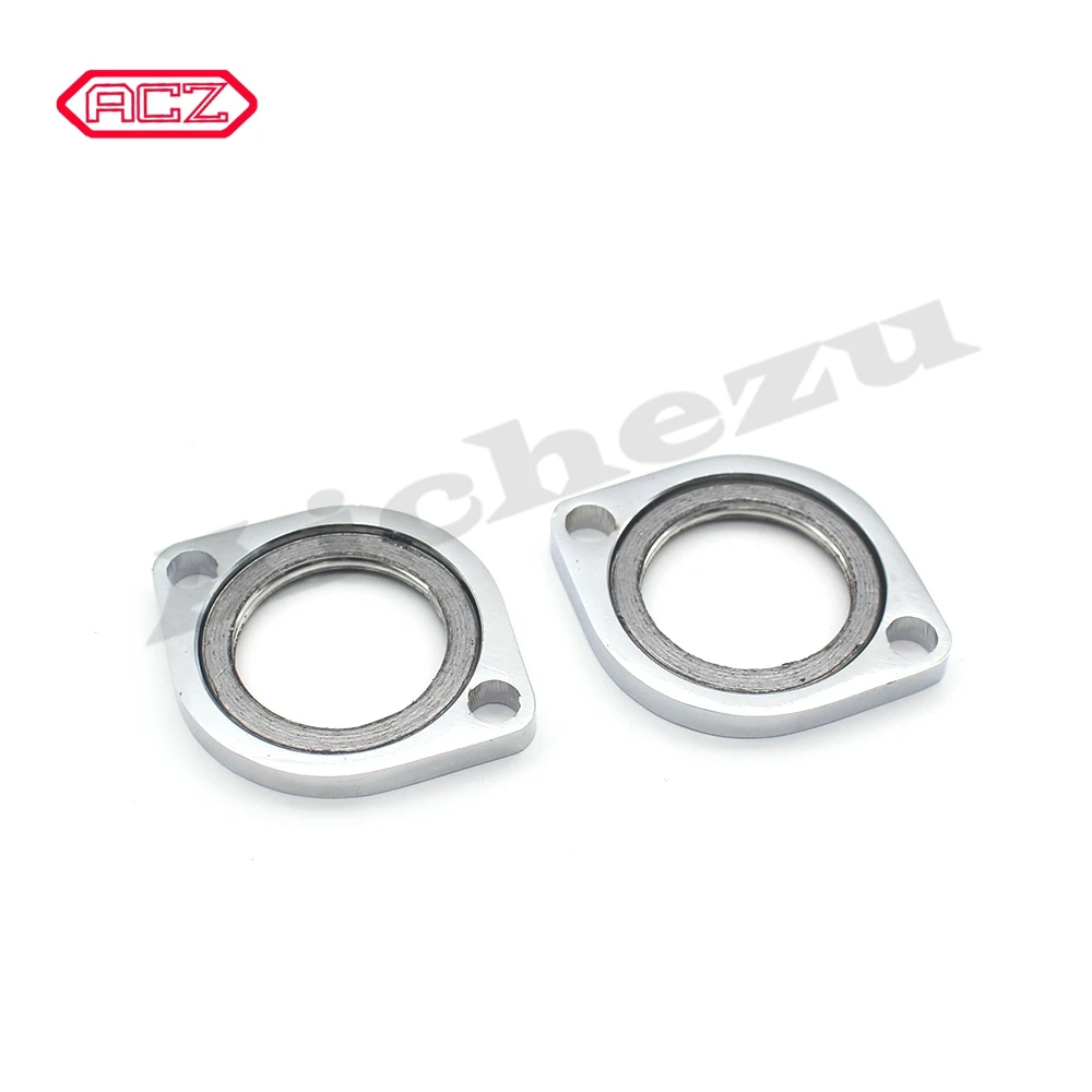 Motorcycle Street Bike Exhaust Flange Kit For Harley Evo Twin Cam Dyna Sportster 883 W/ Graphite Dount Gasket | Автомобили и