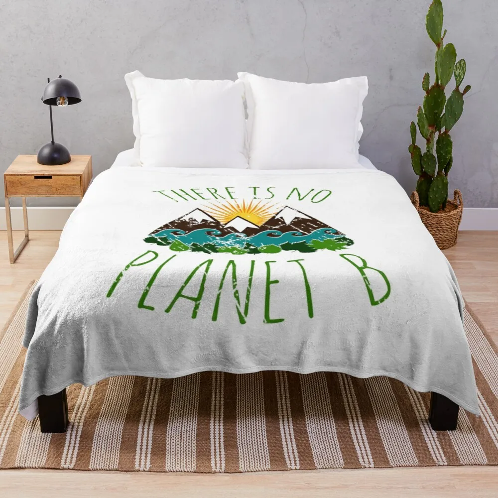 

there is no planet b Throw Blanket Summer Cottons Crochet Blankets Personalized Gift