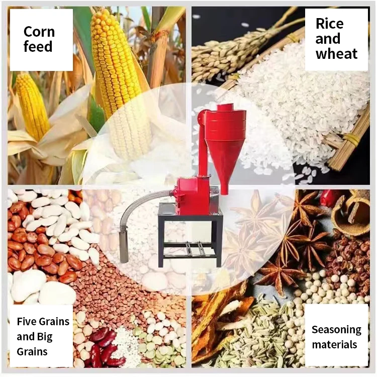 Прямая продажа с завода самовсасывающая молотковая мельница для риса кукурузы