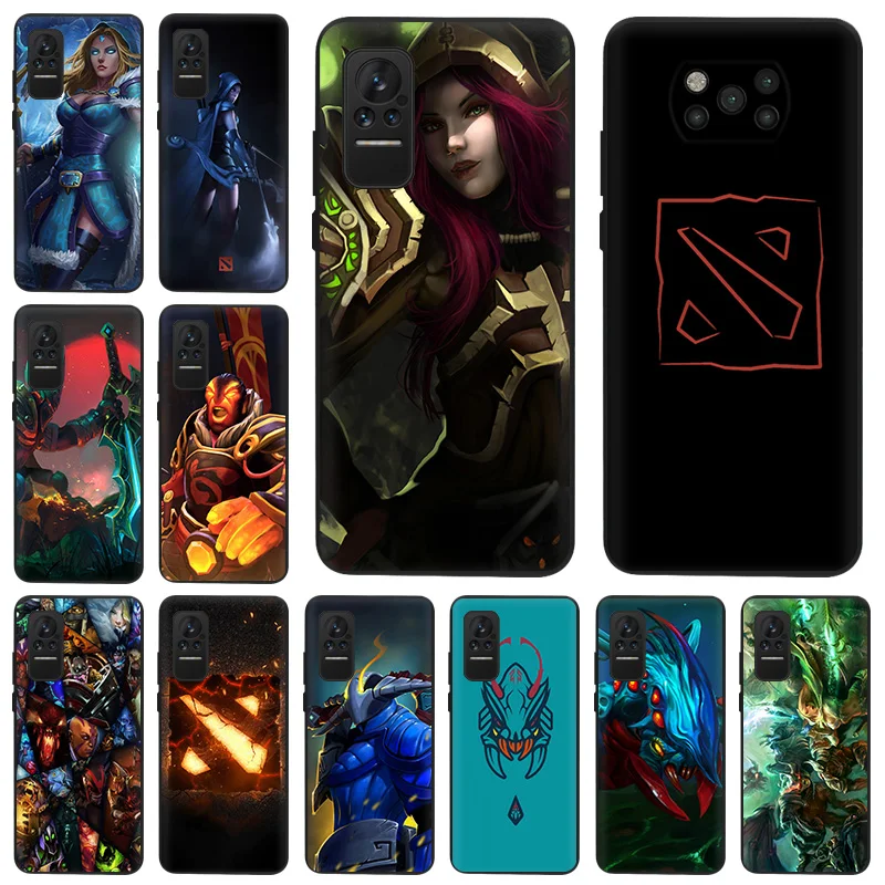 

Luxury Game Dota Black Matte Anti-Drop Phone Case For Xiaomi Mi Poco X4 X3 Pro 5G NFC M4 M3 F3 GT F1 A2 9 8 Lite 9T Soft Cover