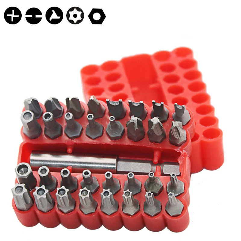 

33 шт., набор ручных инструментов для перезаряжаемой дрели