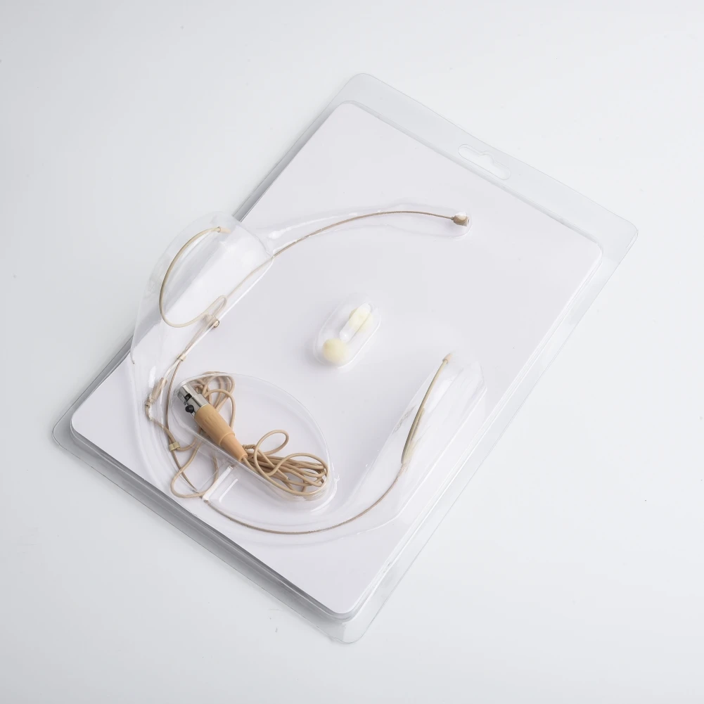 

Double Earhook Headset Mic Headworn Microphone 4Pin XLR For Shure Wireless Beige Electric Instrument Musical Instruments
