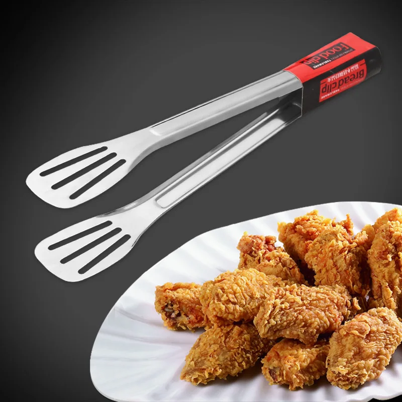 

Stainless Steel Food Tongs Kitchen Tongs Utensil Cooking Tong Clip Clamp Accessories Salad Serving BBQ Tools