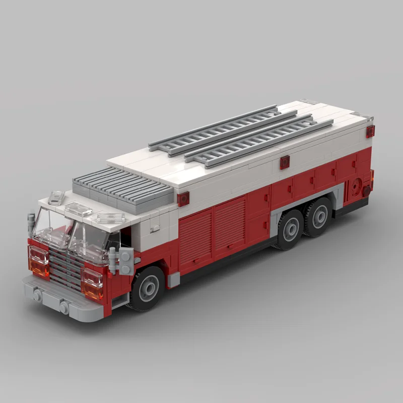 430 деталей MOC FDNY: Модель городской пожарной машины для тяжелых спасательных работ, конструктор, развивающая игрушка, рождественский подарок, обучающий конструктор (art.: 3920db22efeb2) - 3920db22efeb2