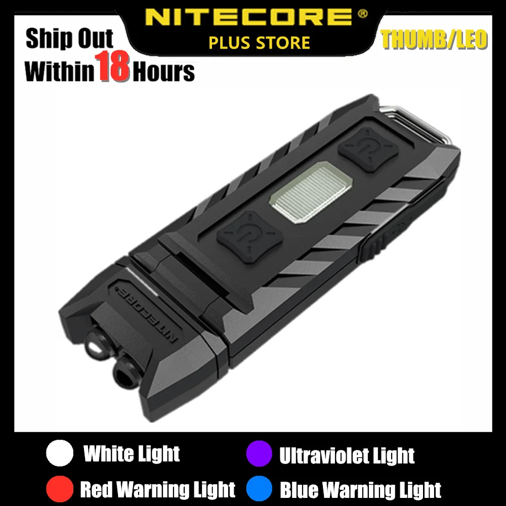 

Original NITECORE THUMB LEO KeyLight Rechargeable White+Red+UV Light LEDs Handy Versatile Tiltable Worklight Outdoor Camping EDC