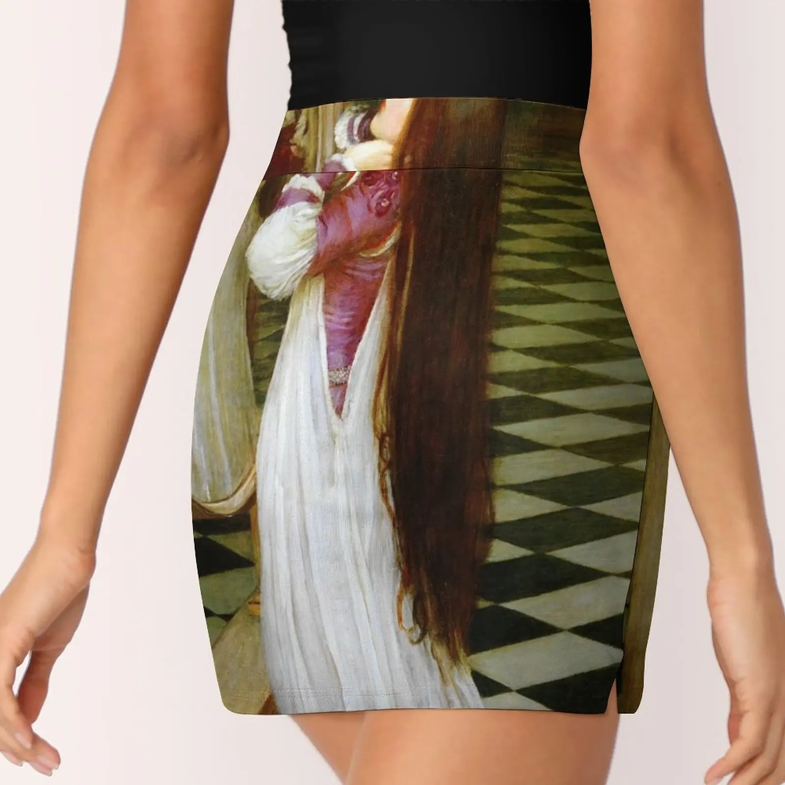 Мини-юбка John William Waterhouse Mariana in the South из полиэстера
