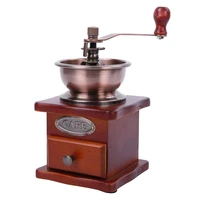 wooden coffee bean spice grinder manual coffee grinder hand mill adjustable grinder vintage style mill coffee grinder