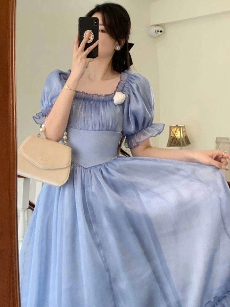 Французское элегантное милое платье осенне-зимнее винтажное праздничное