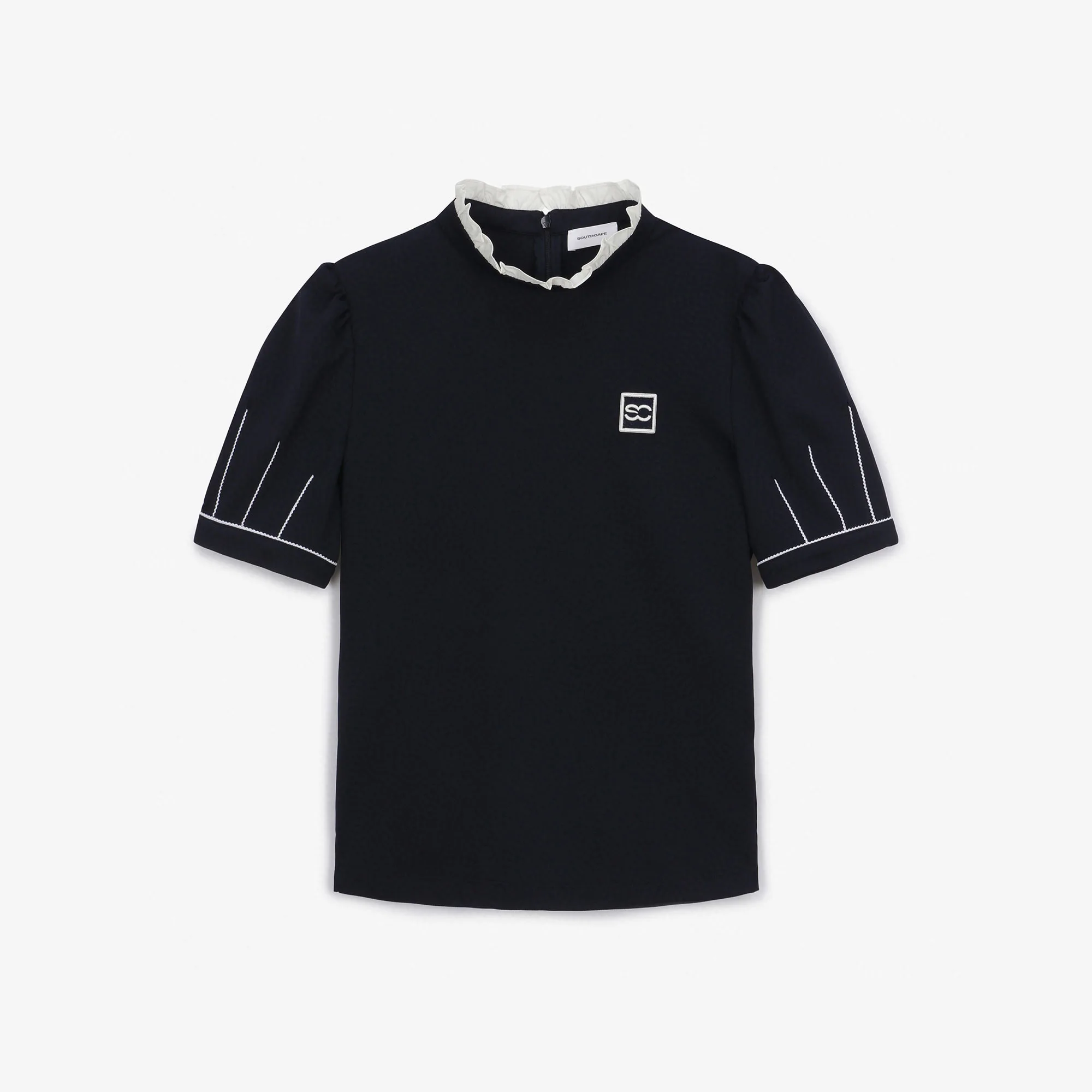 Spring/summer 2022 new light luxury golf fashion new ladies lace standing collar golf short sleeve tee women Fashion women's