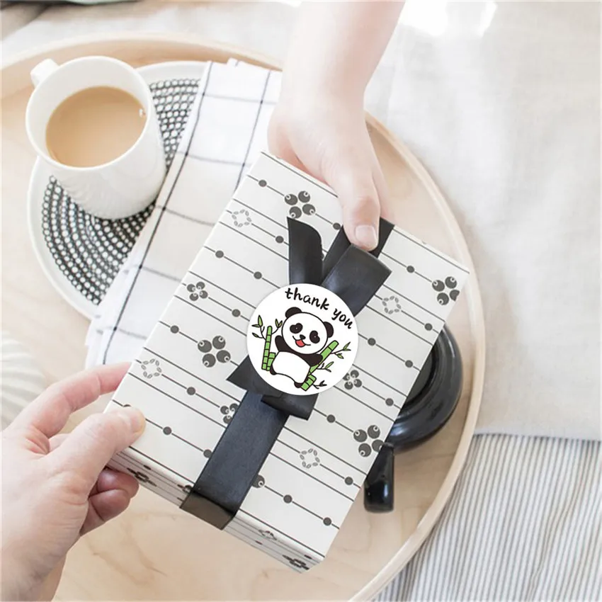 

500pcs Floral Thank You Stickers Round Cute Animals seal label Gift decor Handmade scrapbooking Envelope Stationery sticker
