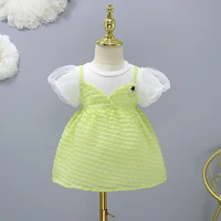 toddler kids dress baby girls clothes princess costume cute flower summer 1 4 years party dresses for girl childrens clothing