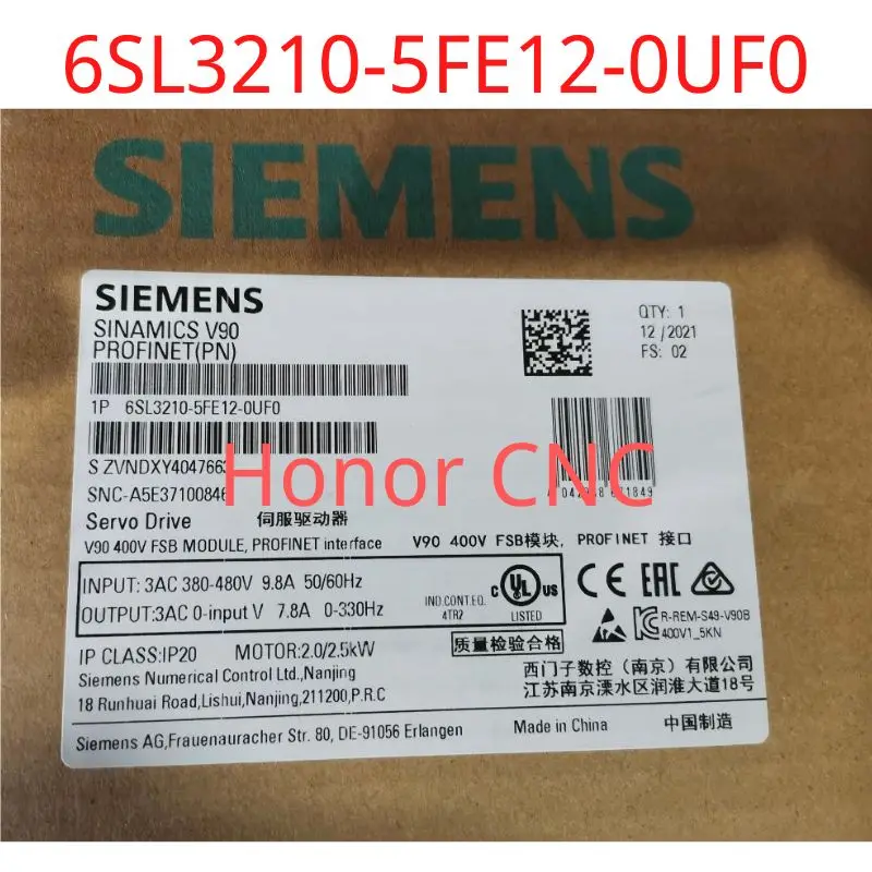 

Brand New 6SL3210-5FE12-0UF0 SIEMENS 6SL3210 5FE12 0UF0