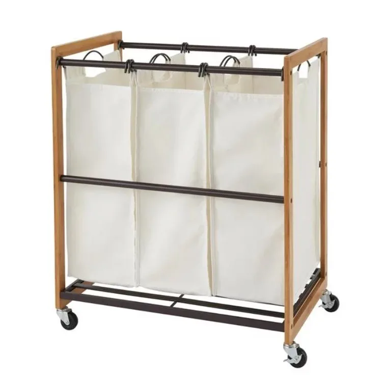 

3-Bag Laundry Sorter, Bronze