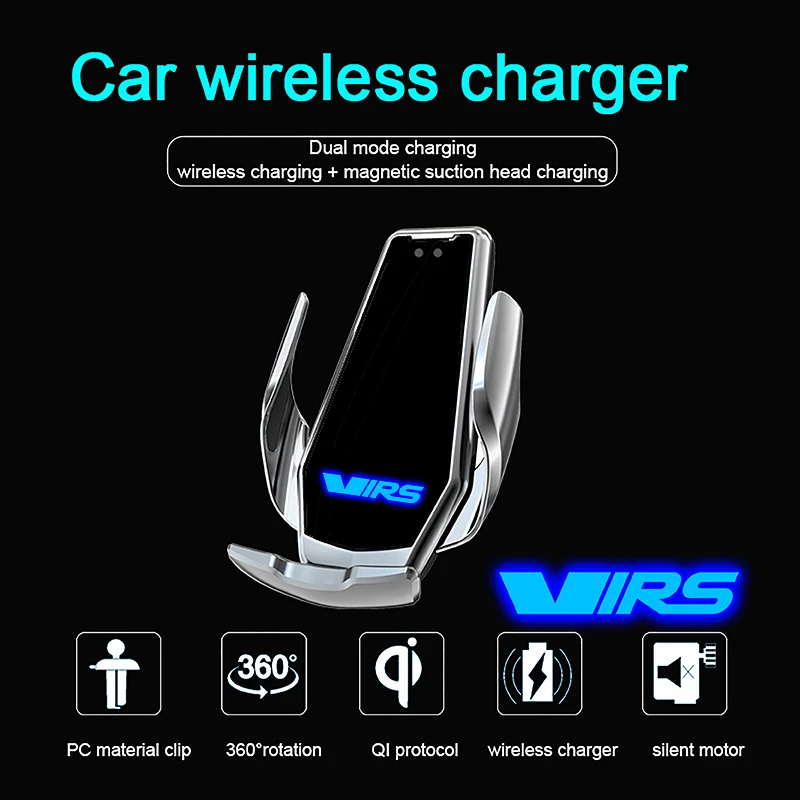 

For Skoda VRS Octavia Kamiq Kodiaq Karoq RS Superb Fabia Favorit Car Wireless Charger intelligent Infrared Sensor Phone Holder