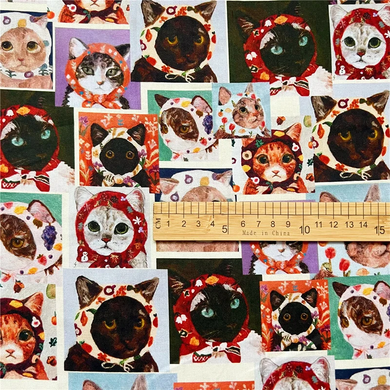 Головной платок Good Love с рисунком кошки полностью цифровая печать 100%