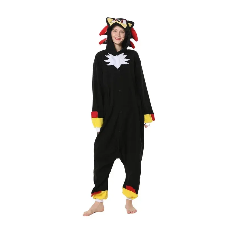 Фото ❤ ❤   Комбинезон Sonic Onesie для пар, пижама с героями мультфильмов, с длинными рукавами, домашняя одежда Smile, осень, зима, новинка ❤ №5