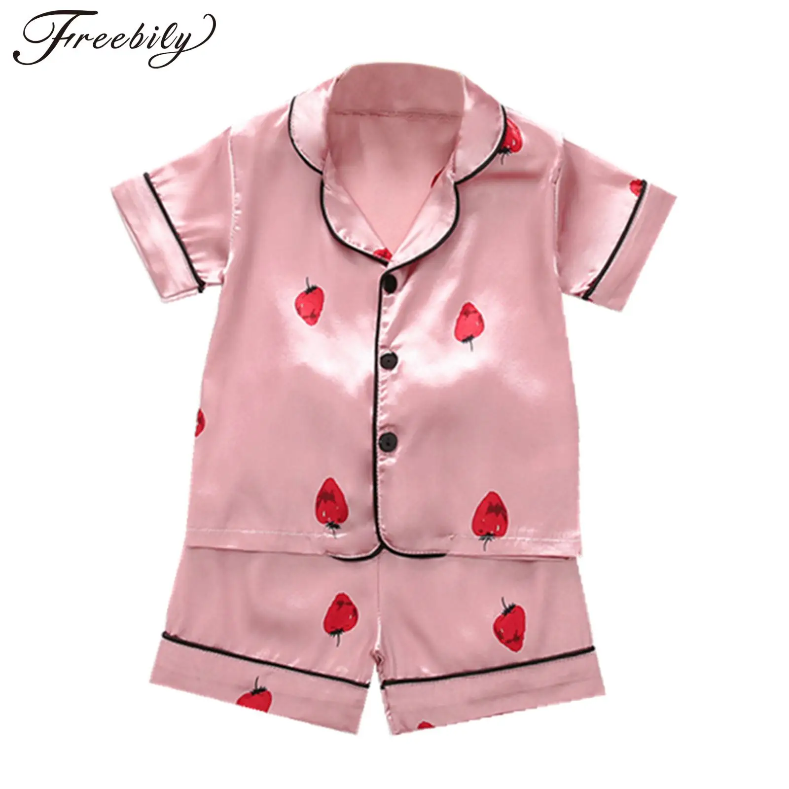 

Kids Girls Boys Cute Cartoon Pajama Summer Soft Cotton Nightgown for Age 9M-3T Children Home Casual Sleep Wear