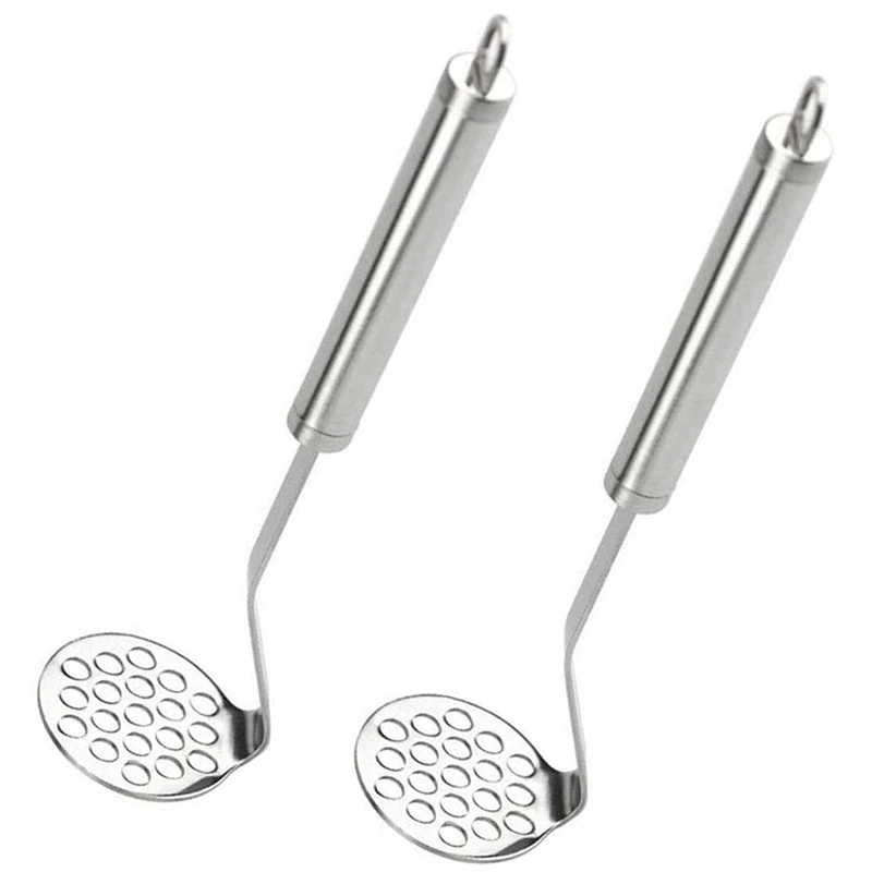 

HOT 430 Potato Press Stainless Steel Masher Potato Masher Fruit Press Kitchen Gadget