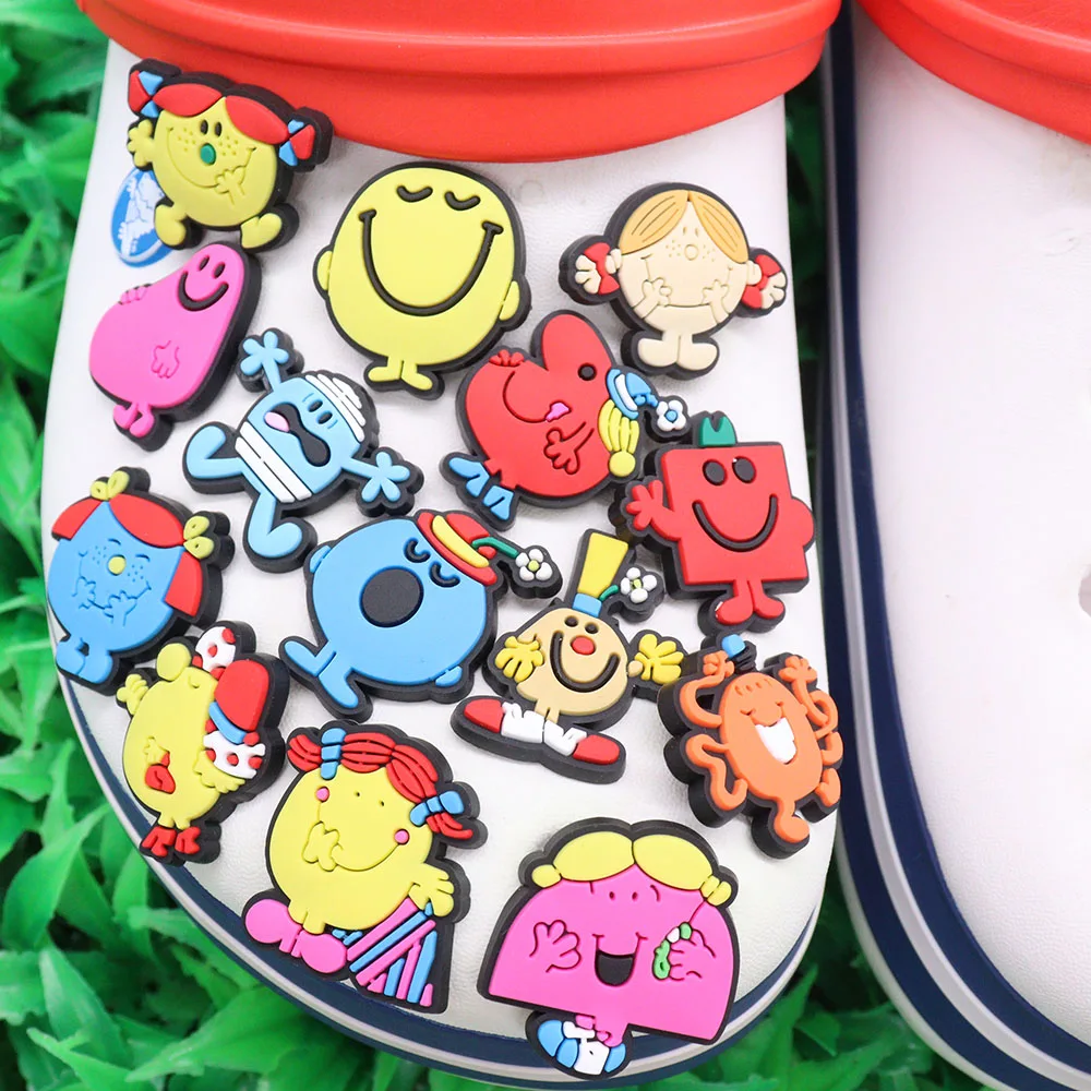 

50Pcs PVC Cute Cartoon DIY Croc Jibz Sandals Shoe Charms Accessories Comic Designer Ornament Boys Girls X-mas Party Gift