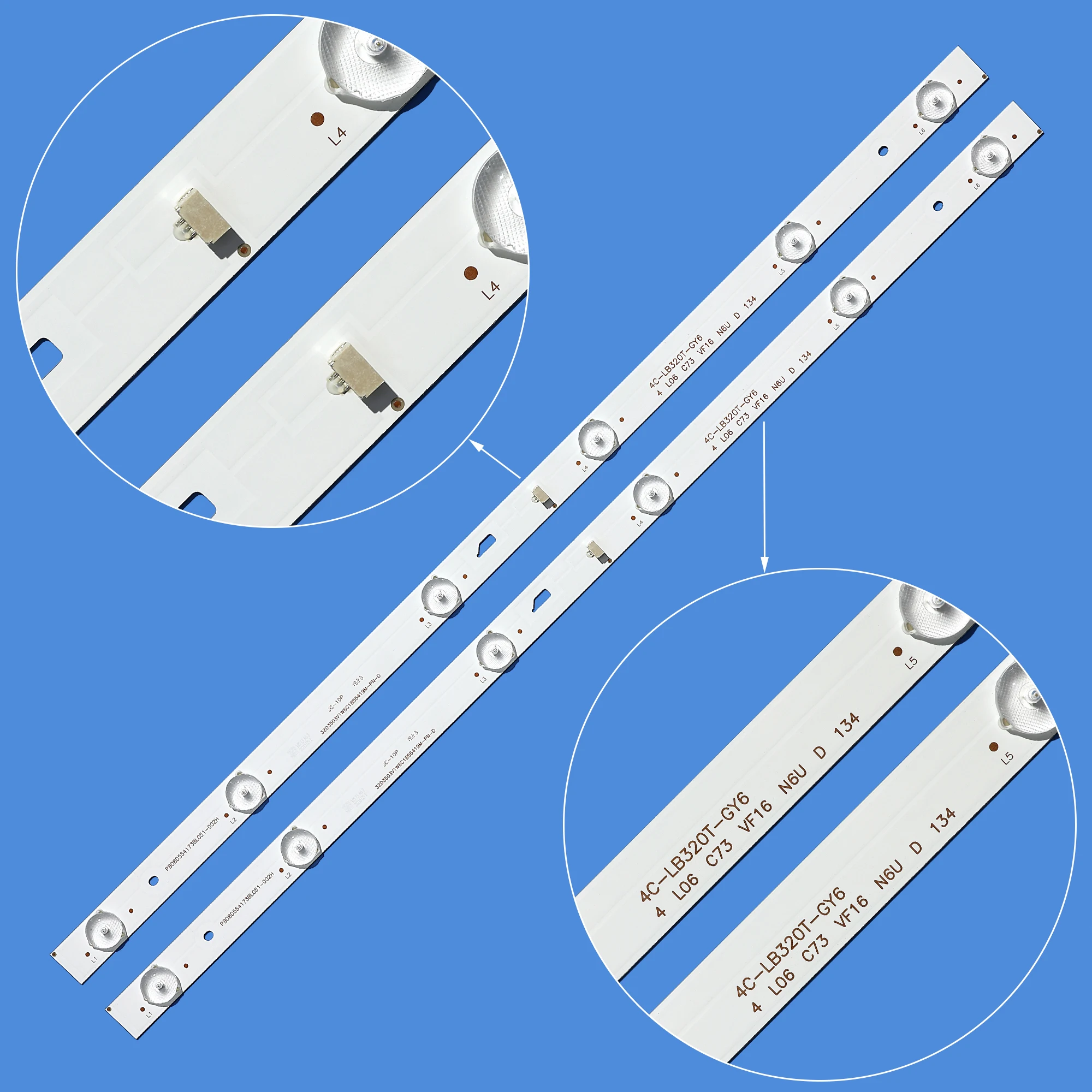 New TV Lamps LED Backlight strips for THOMSON 32 TV T32D16DH 01B T32D16DH 01W JL.D32061330 004AS M 4C LB320T JF3 4C LB320T JF4