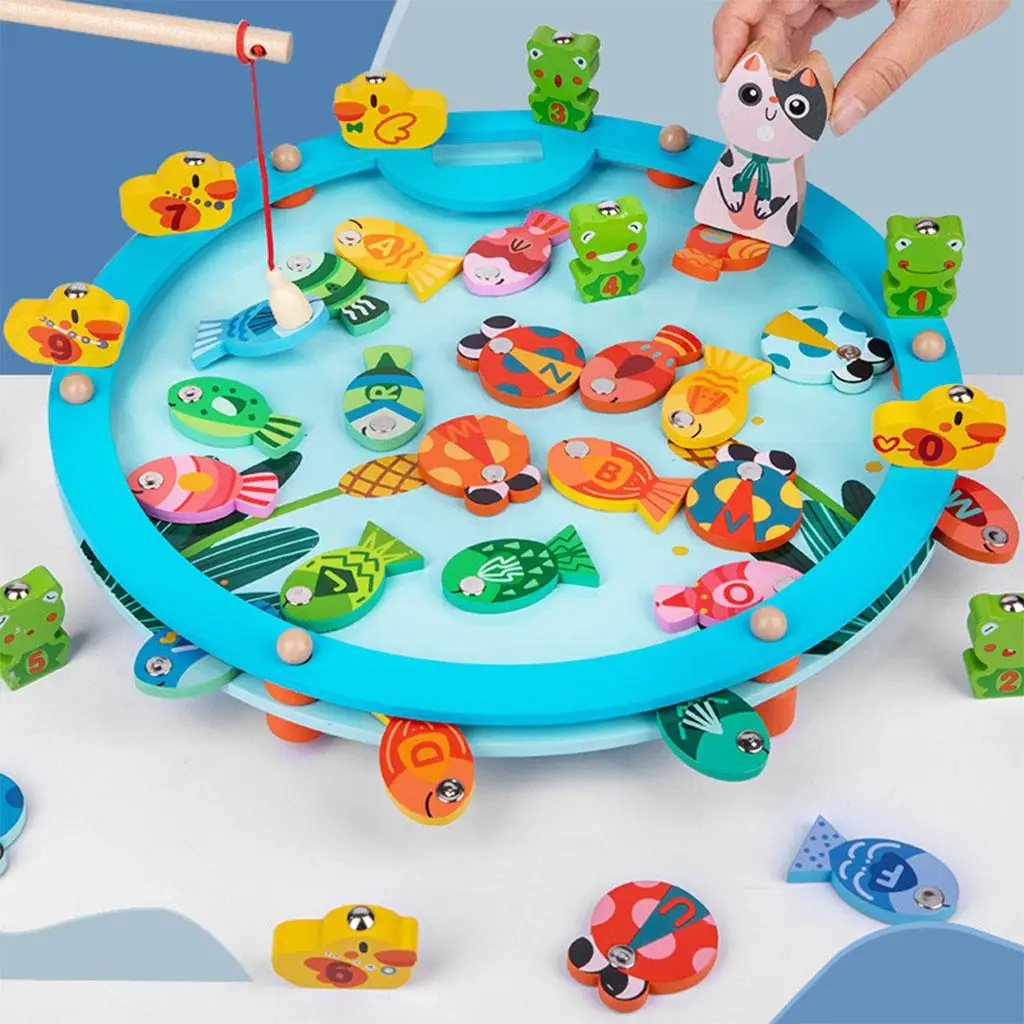 

Wooden Fishing Game Toy Fine Motor Skill Early Educational Toys
