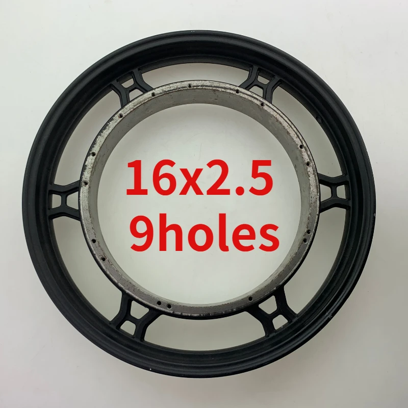 

Заднее алюминиевое кольцо для электродвигателя, с 9 отверстиями, 16x2,5, 14/ 16 / 18 дюймов