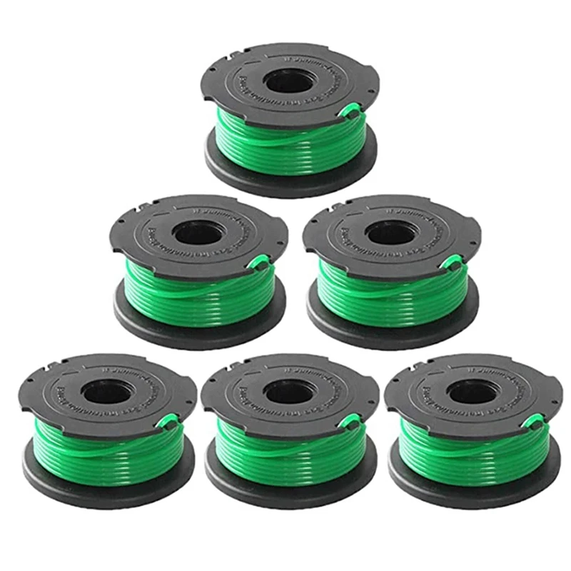

6 Pack SF-080 String Trimmer Replacement Auto Feed Spool Line Compatible with GH3000 GH3000R LST540 LST540B SF-080-BKP