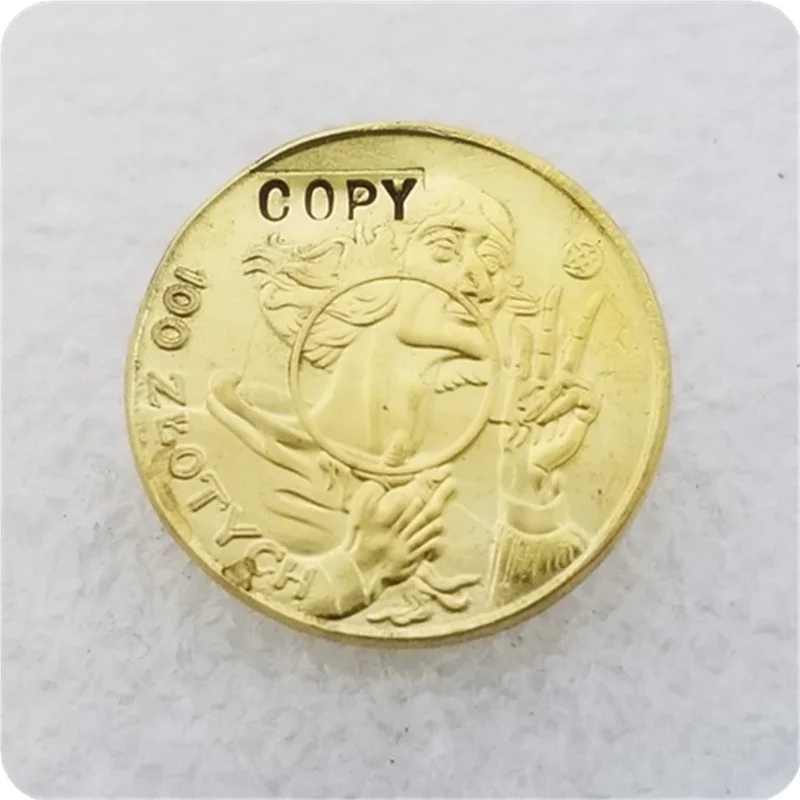 1925 Польша 100 Злотих (Копальный Копеник Пробный удар) КОПИЯ МОНЕТА