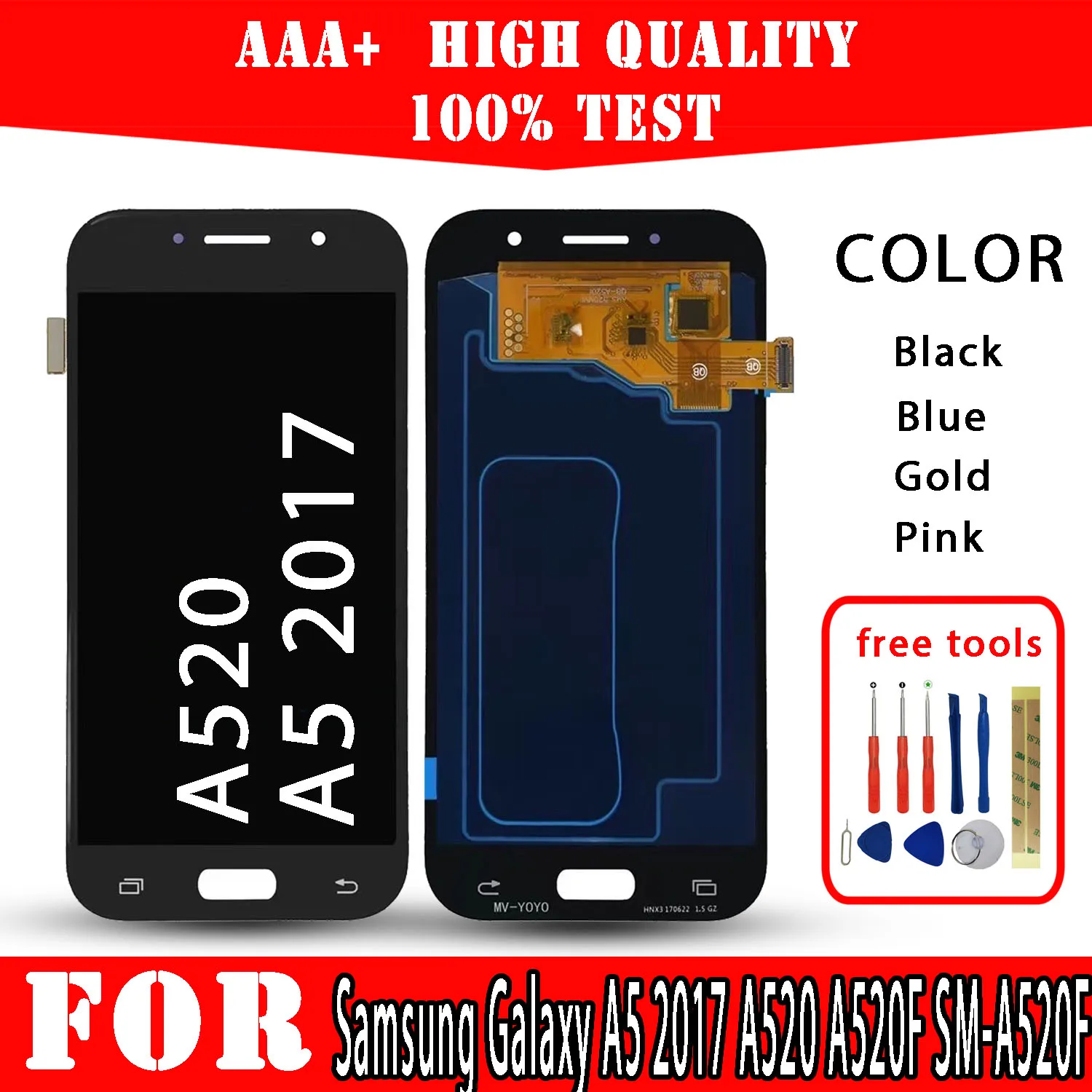 OLED For Samsung Galaxy A5 2017 A520 SM-A520F Display Premium Quality Touch Screen Replacement Parts Mobile Phones Repair LCD