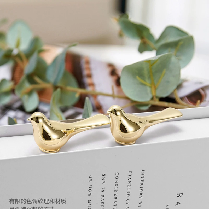 Золотые ручки для шкафа с птицами настенные ящиков животными винтажные кухонные